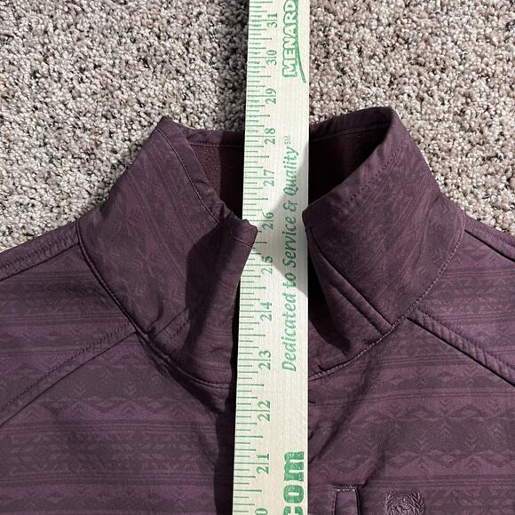 CINCH Jacket Womens Small Purple Softshell Full Zip Fleece Lined Aztec Pattern - Picture 6 of 9